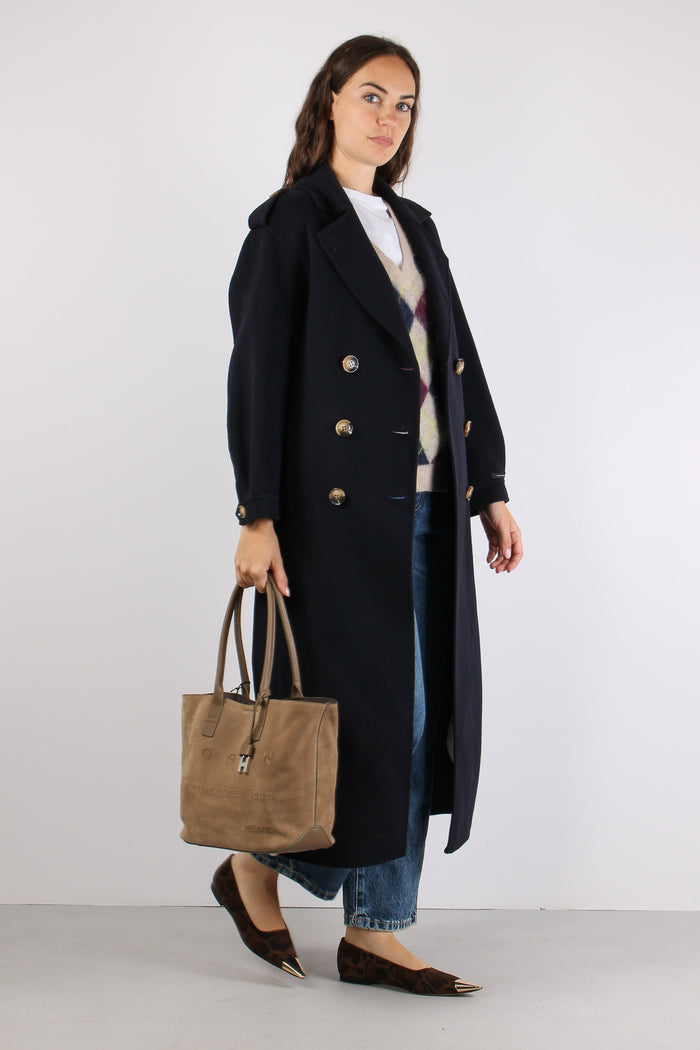 Cappotto Lana Doppiopetto Blu-3