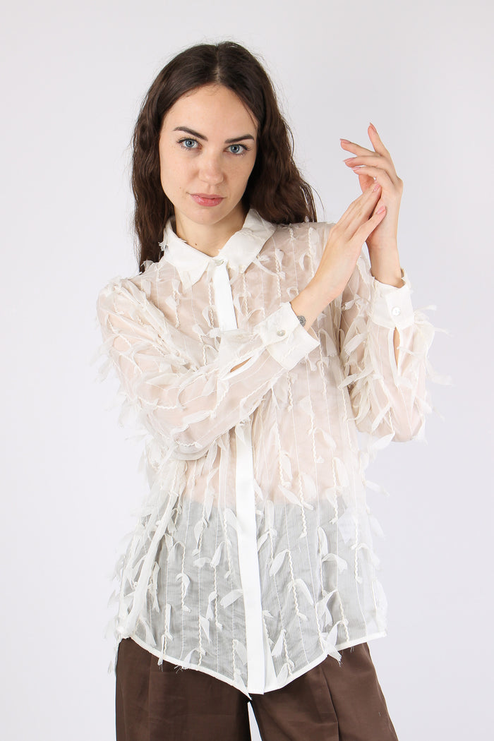 Camicia Georgette Piume Avena-2