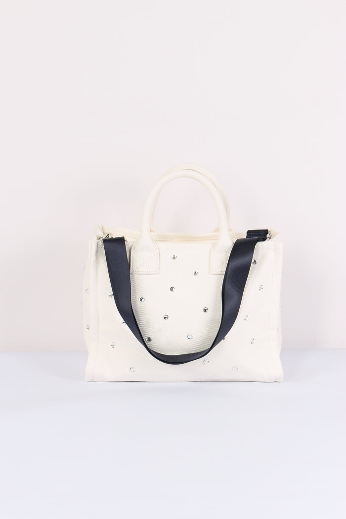 Shopping Media Canvas Strass Bianco-3