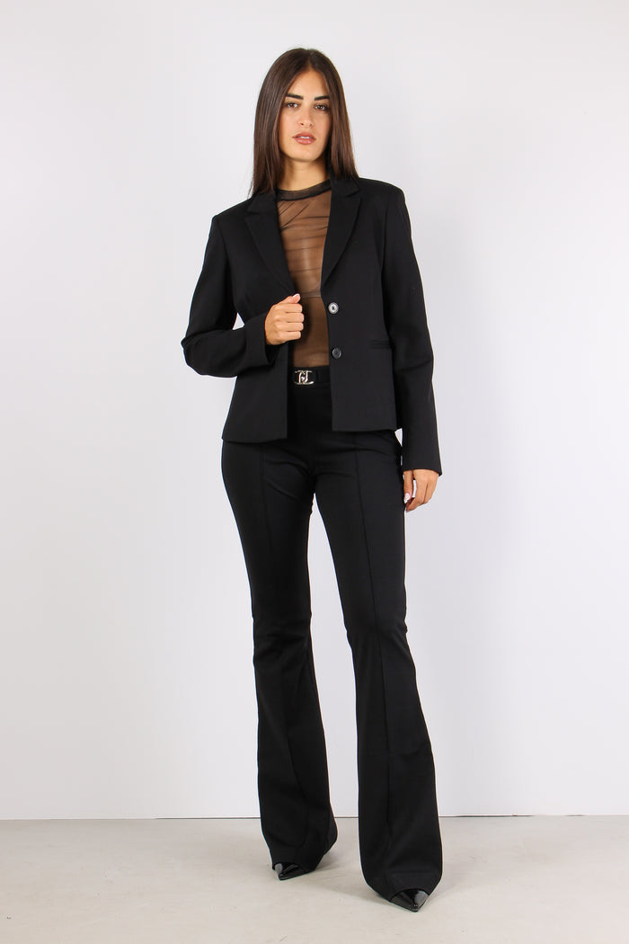 Pantalone Zampa Logo Cinturino Nero