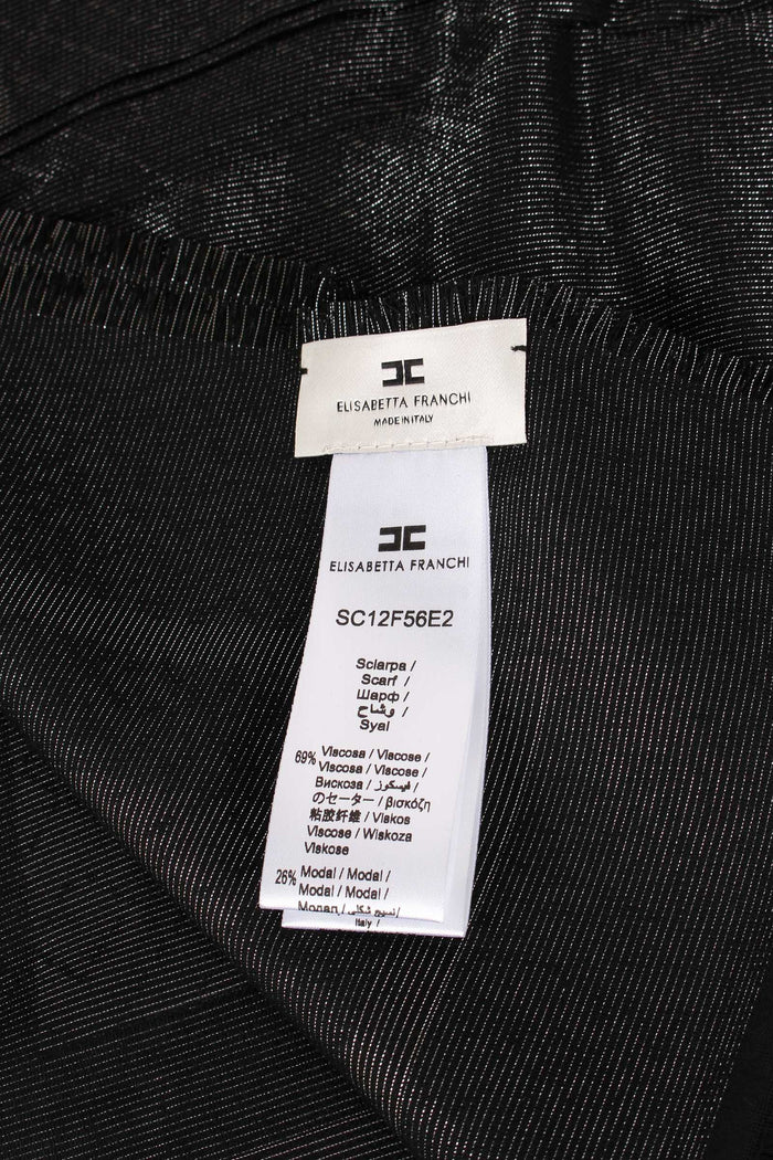 Sciarpa Quadrata Lurex Nero-5