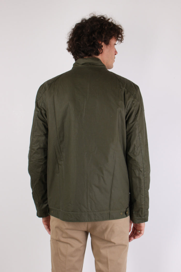 Winter Merton Wax Jacket Olive Night-4