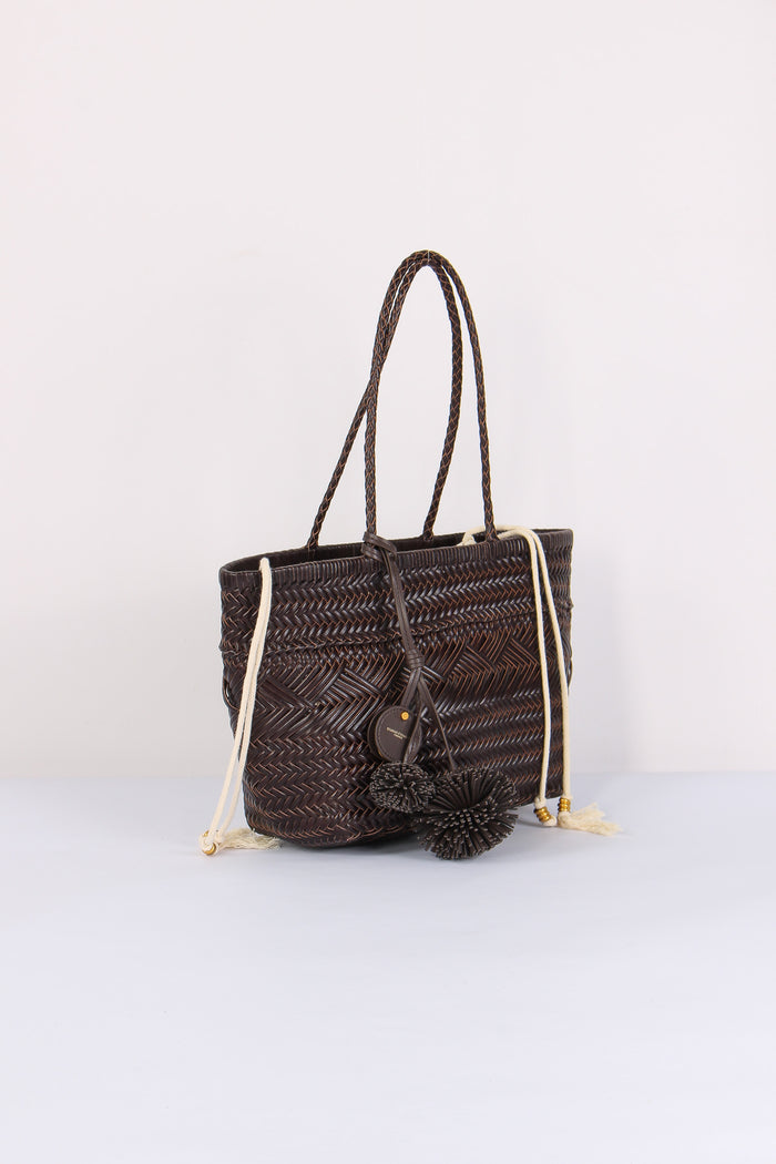 Paloma Shopping Mini Intreccio Choco-7