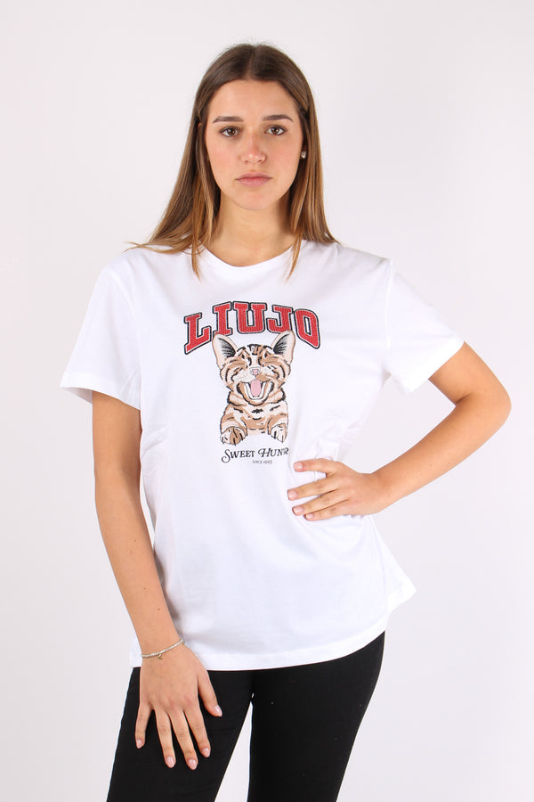 T-shirt Lamina Stampa Bianco/animal-2