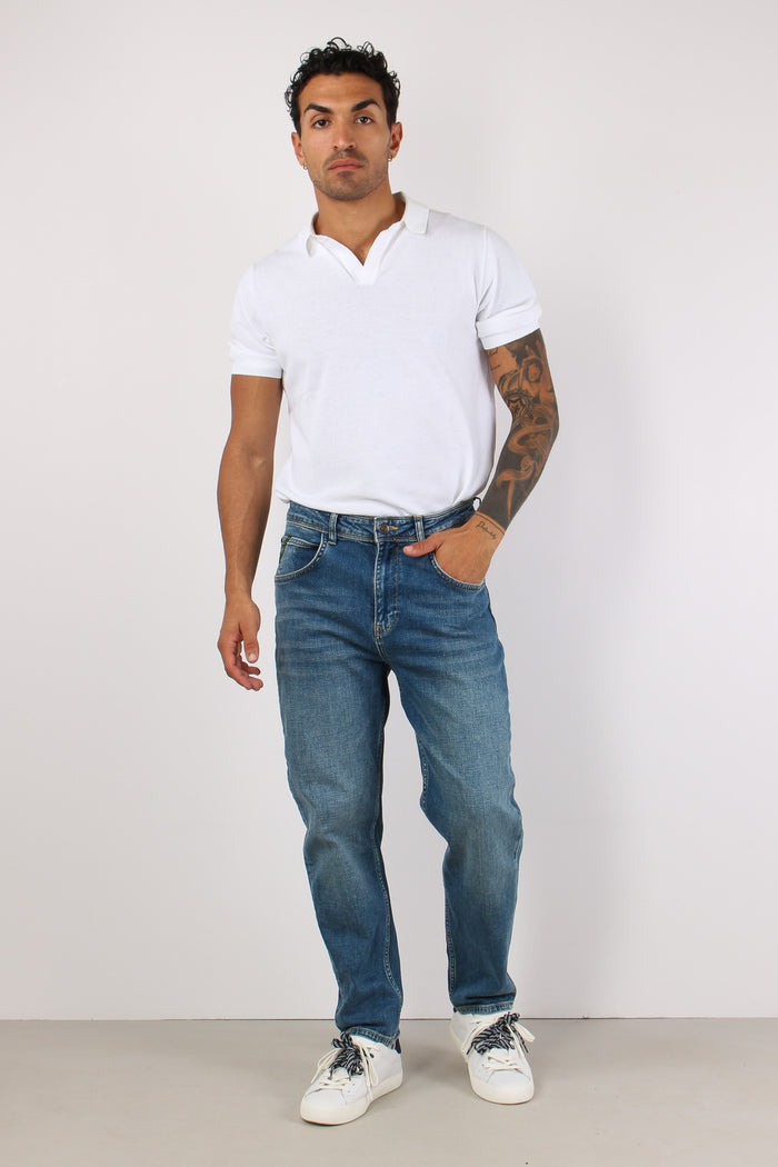Denim Regular Vita Bassa Denim Medio
