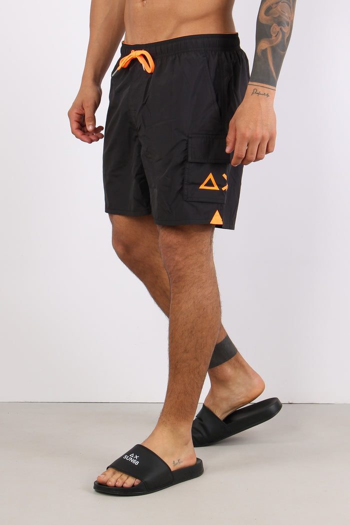 Costume Pantalone Cargo Nero-6