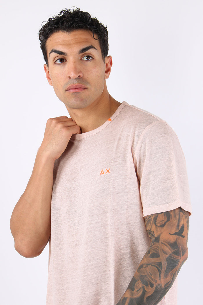 T-shirt Basica Lino Porcellana-7