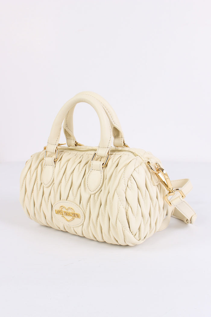 Bauletto Piccolo Goffrato Cuor Avorio-4