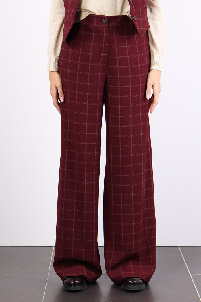 Pantalone Palazzo Quadro Bordeaux-2