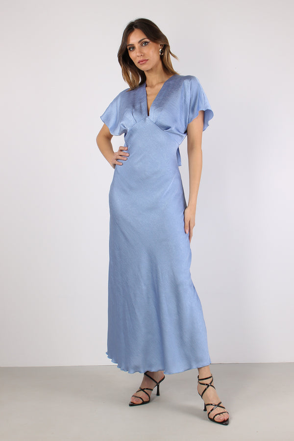 Abito Manica Aletta Crikle Azzurro-2