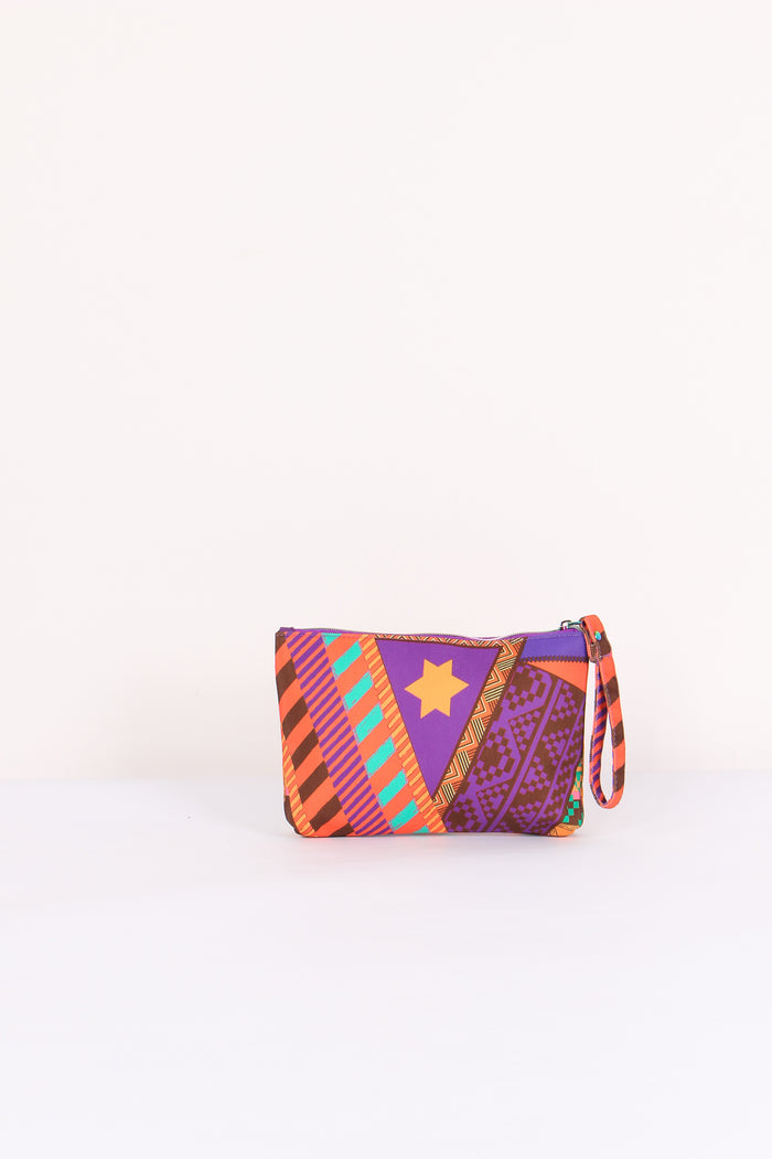 Pochette Mini Fantasia Viola/arancio-3