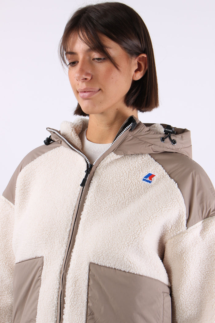 Giubbotto Inserto Teddy Beige/ecru-8