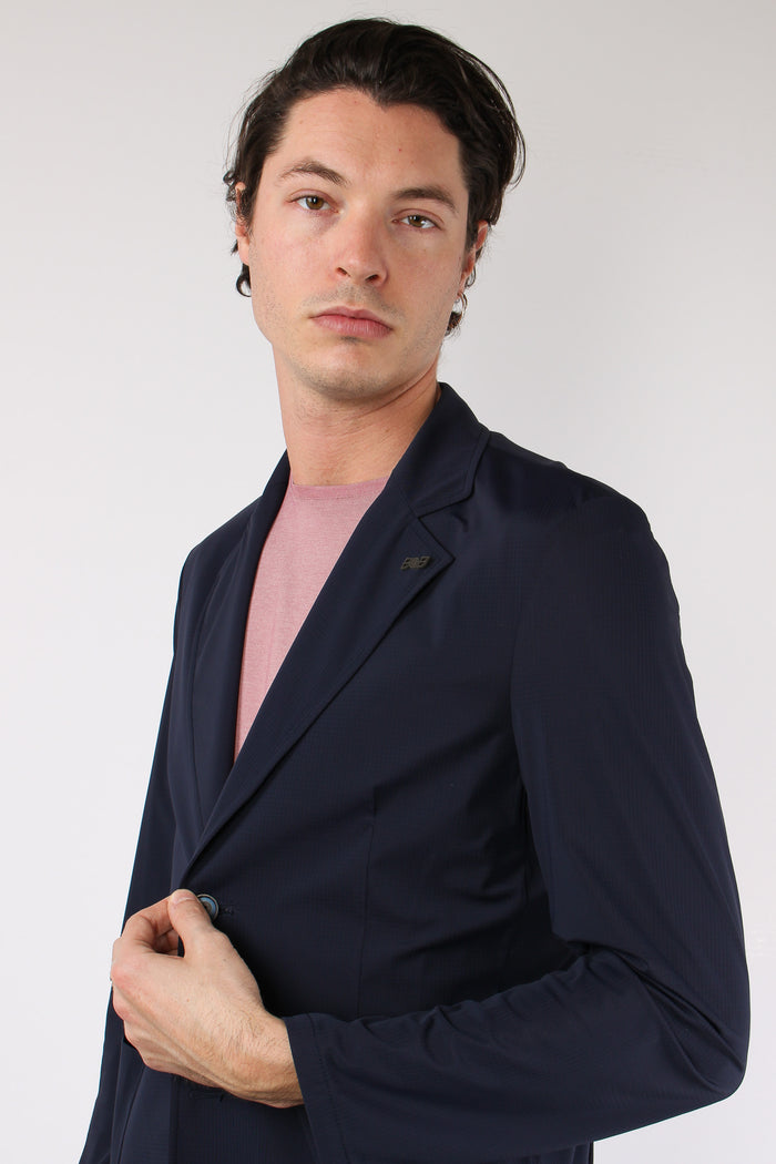 Giacca Traverl Tessuto Tecnico Navy-7