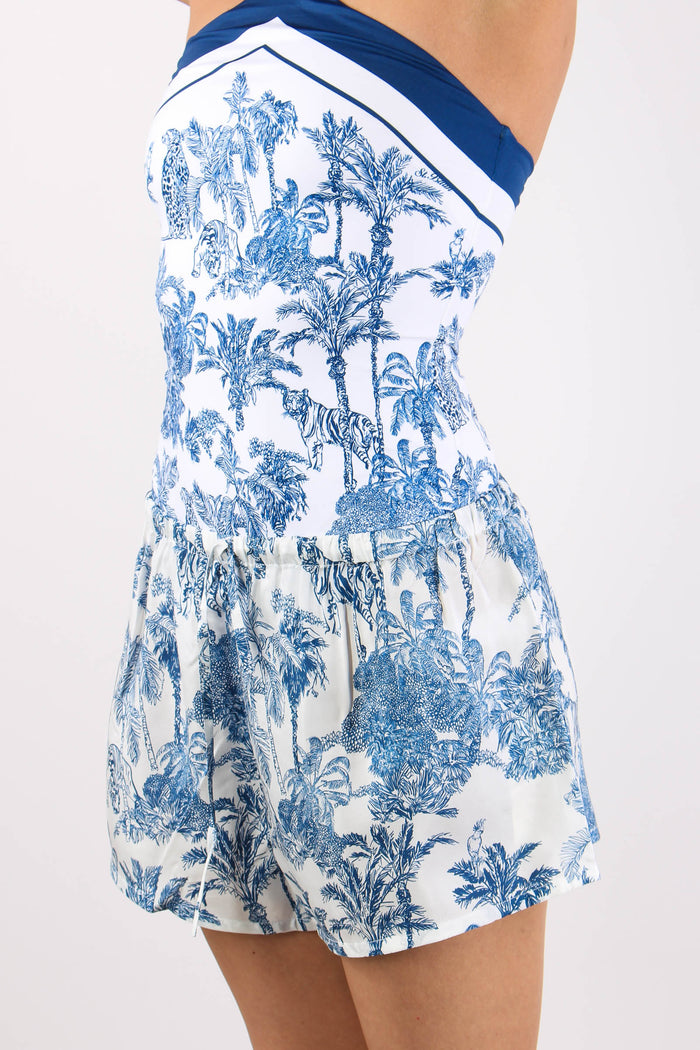Short Fantasia Palme Bianco/blu-3