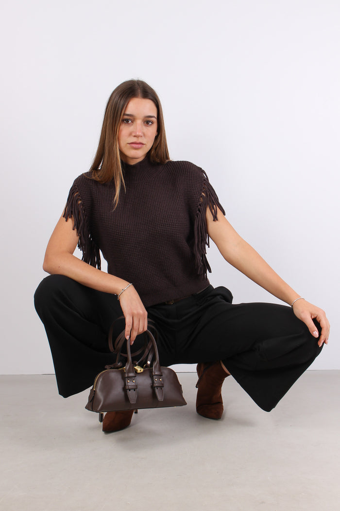 Gilet Punto Pannocchia Frange Moro-8