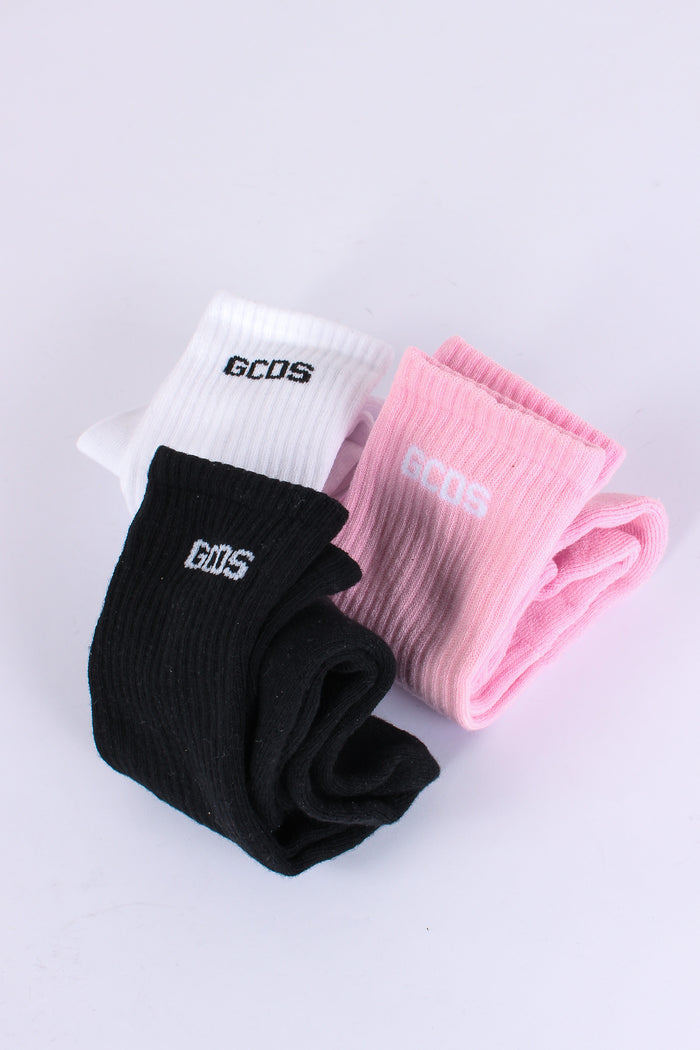 Calzini Logo White/pink/black-5