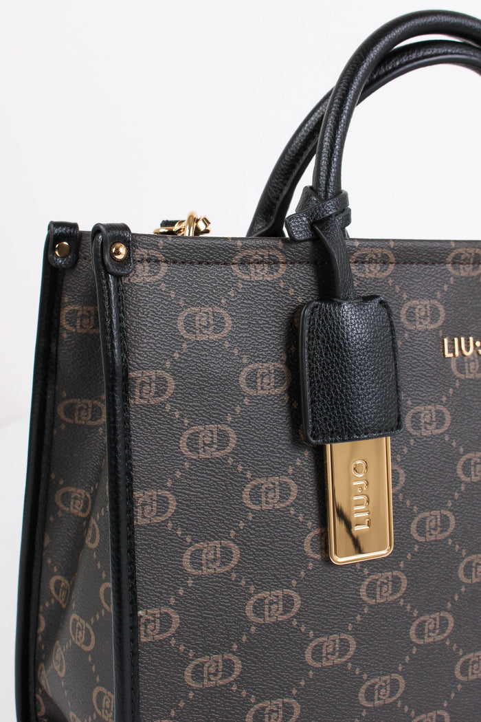 Shopping Rigida Monogram Nero-3