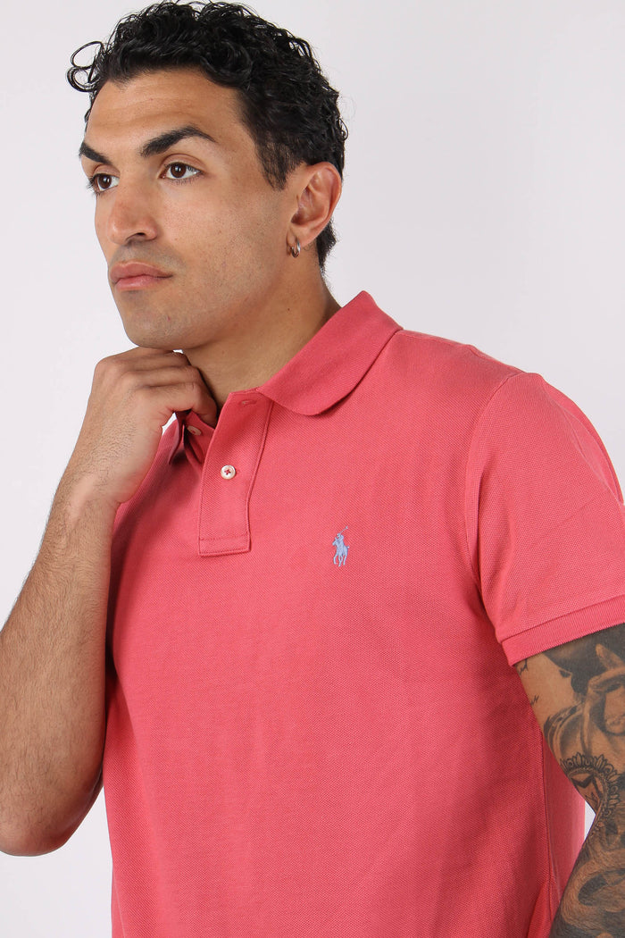 Polo Rete Slim Fit Red Sky-7