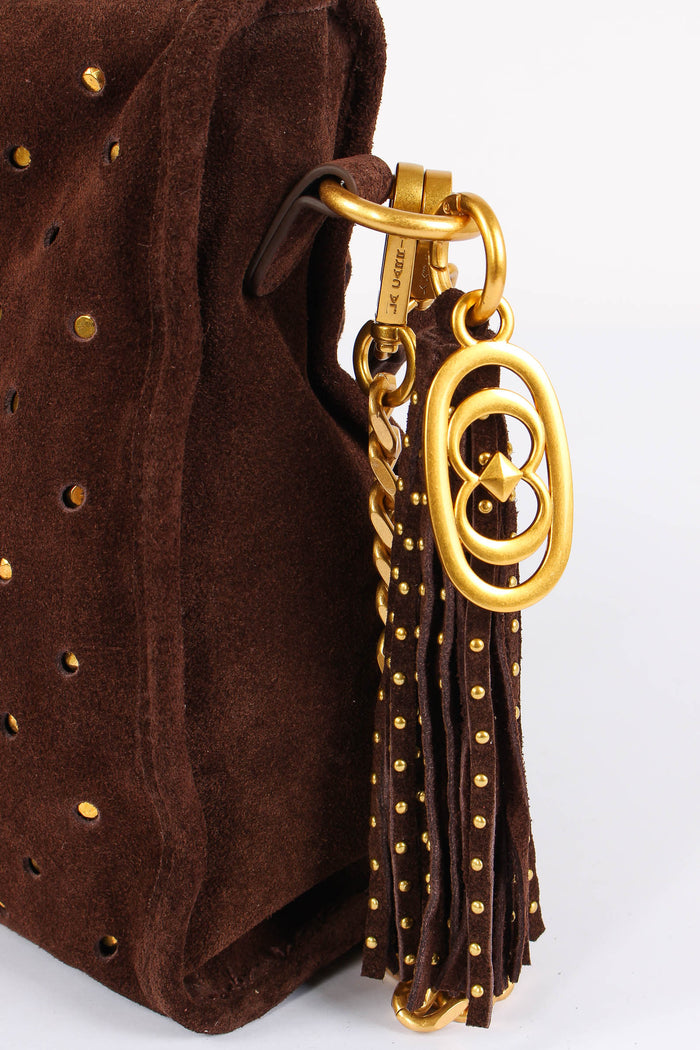 Hobo Camoscio Borchie Dark Brown-6