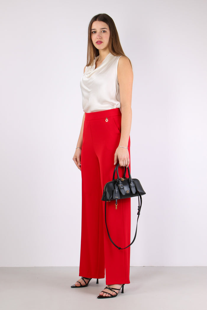 Lalim Pantalone Palazzo Fluido Flame S-3