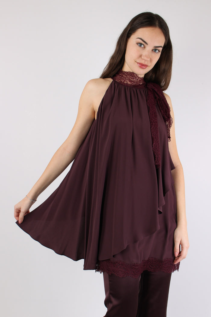 Mirtillo Abito Crepe Pizzo Bordeaux-9