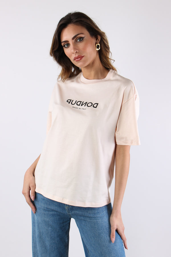 T-shirt Scritta Centrale Rosino-2