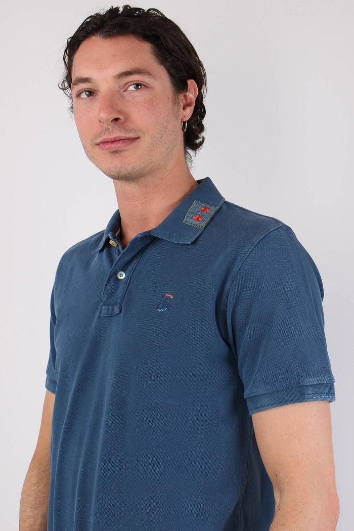 Polo Piquet Patch Inchiostro-6