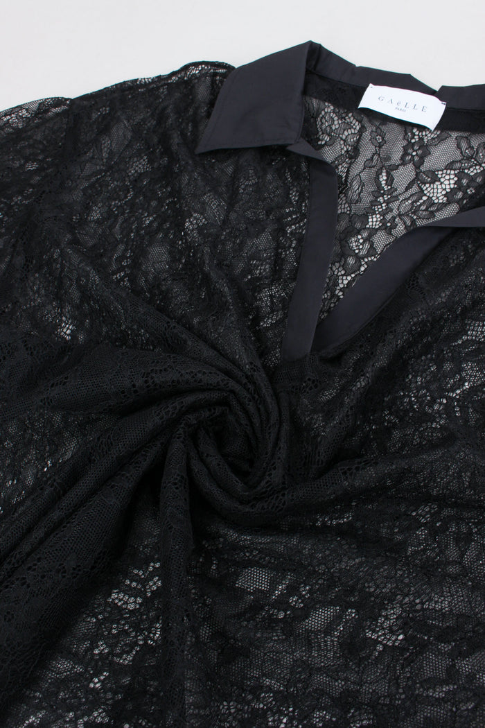 Polo Manica Corta Pizzo Nero-10