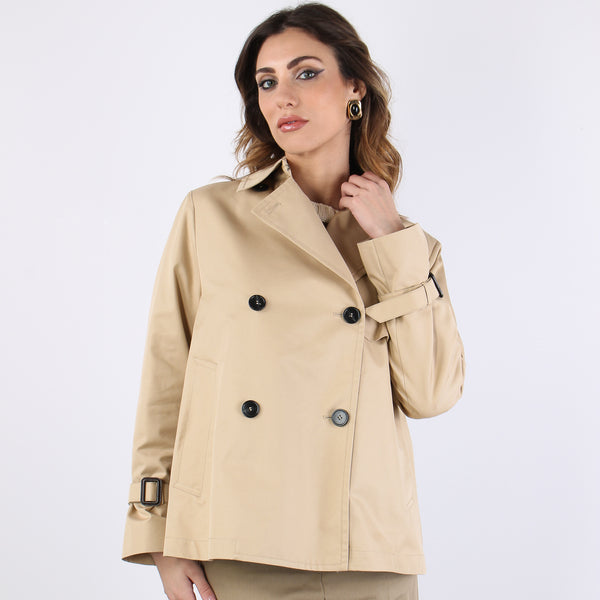 Wkdbiglia Trench Corto Beige-2