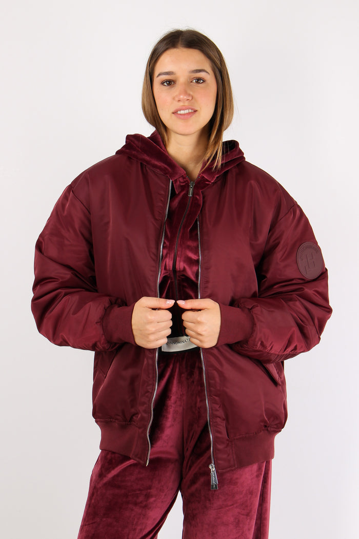 Bomber Piumino Bordeaux-4