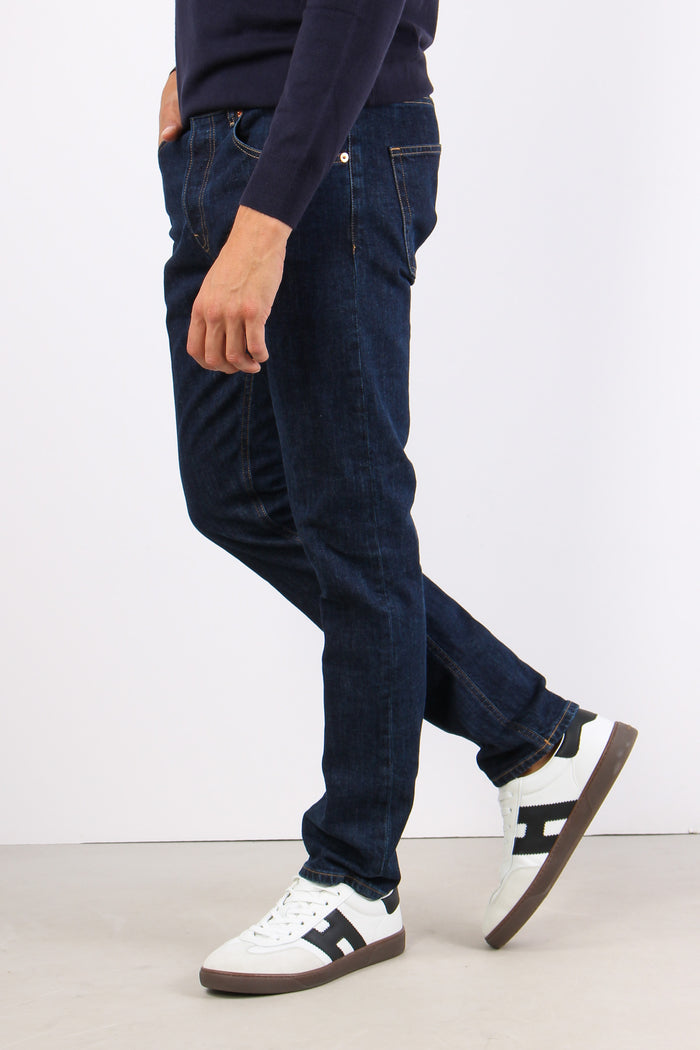 Icon Denim Pulito Risvolto Denim Scuro-3