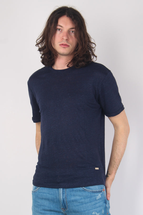 T-shirt Lino Deep Blue-2
