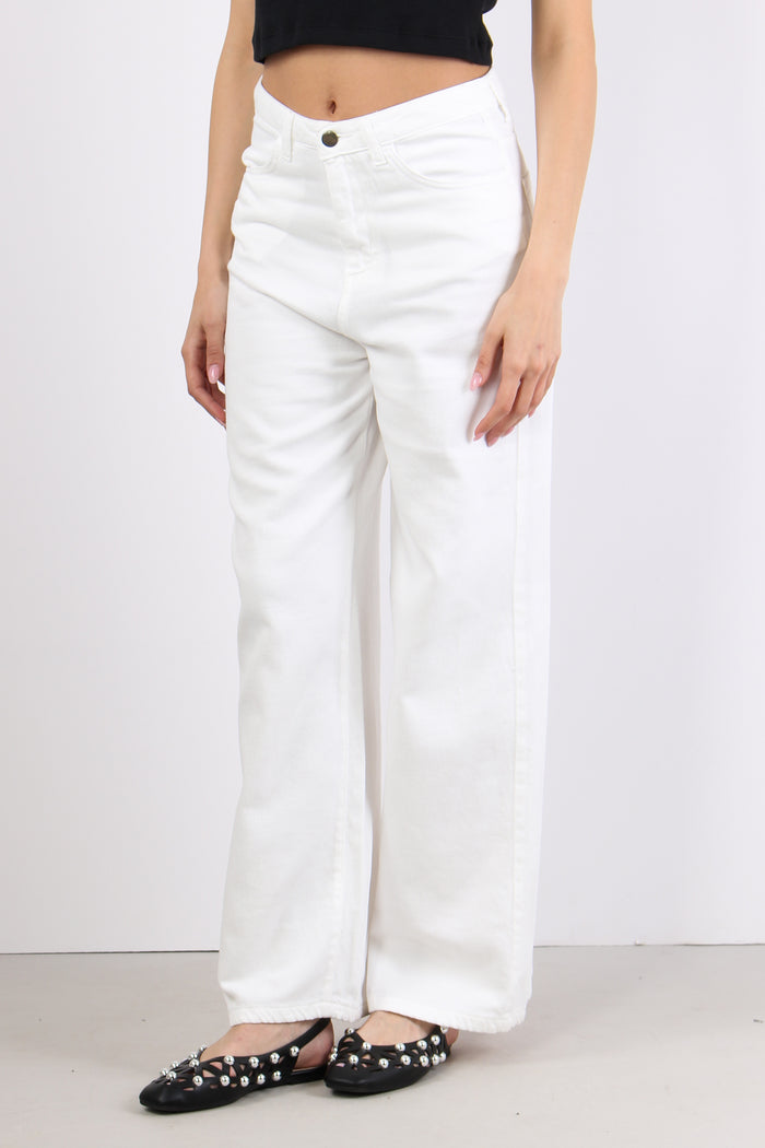 Pantalone Bull 5 Tasche Bianco-3