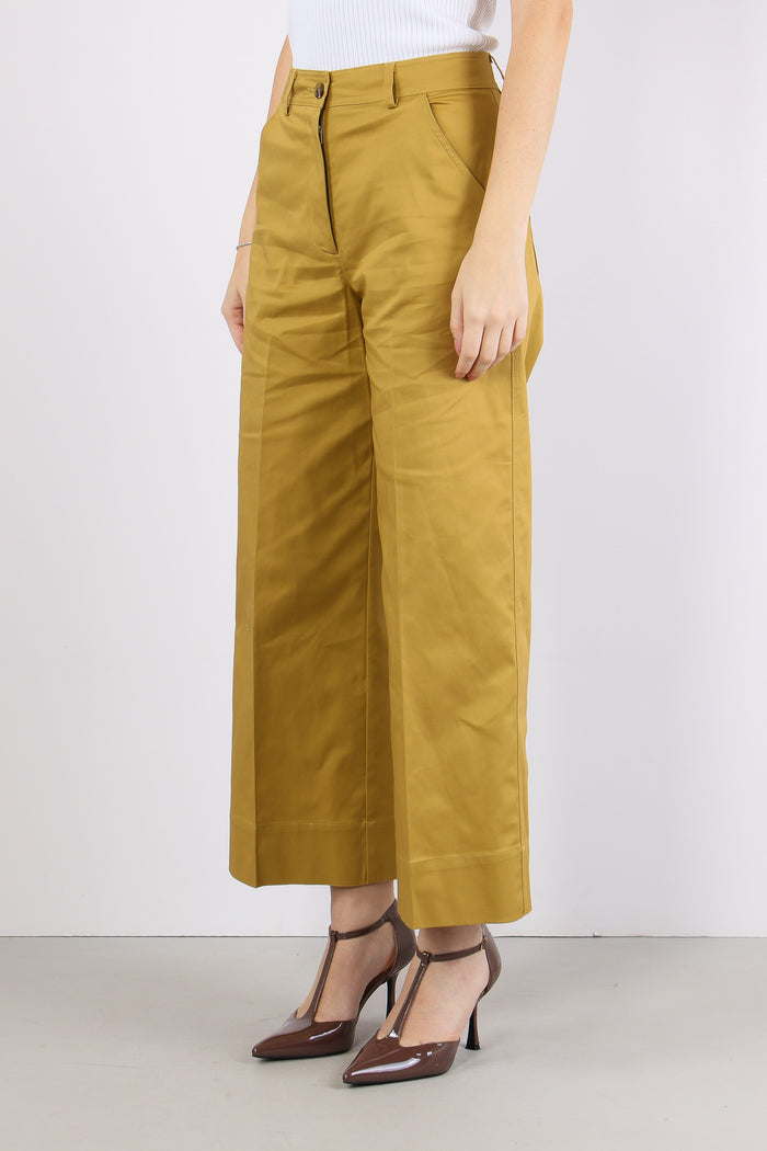 Pantalone Cropped Cotone Ambra-5