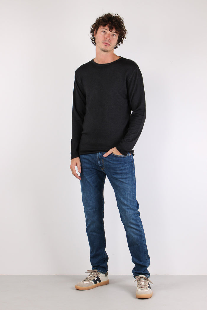 Maglia Girocollo Rullino Vintage Nero-2