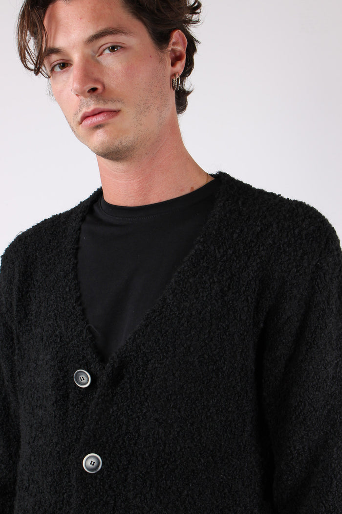 Cardigan Over Bottoni Nero-8