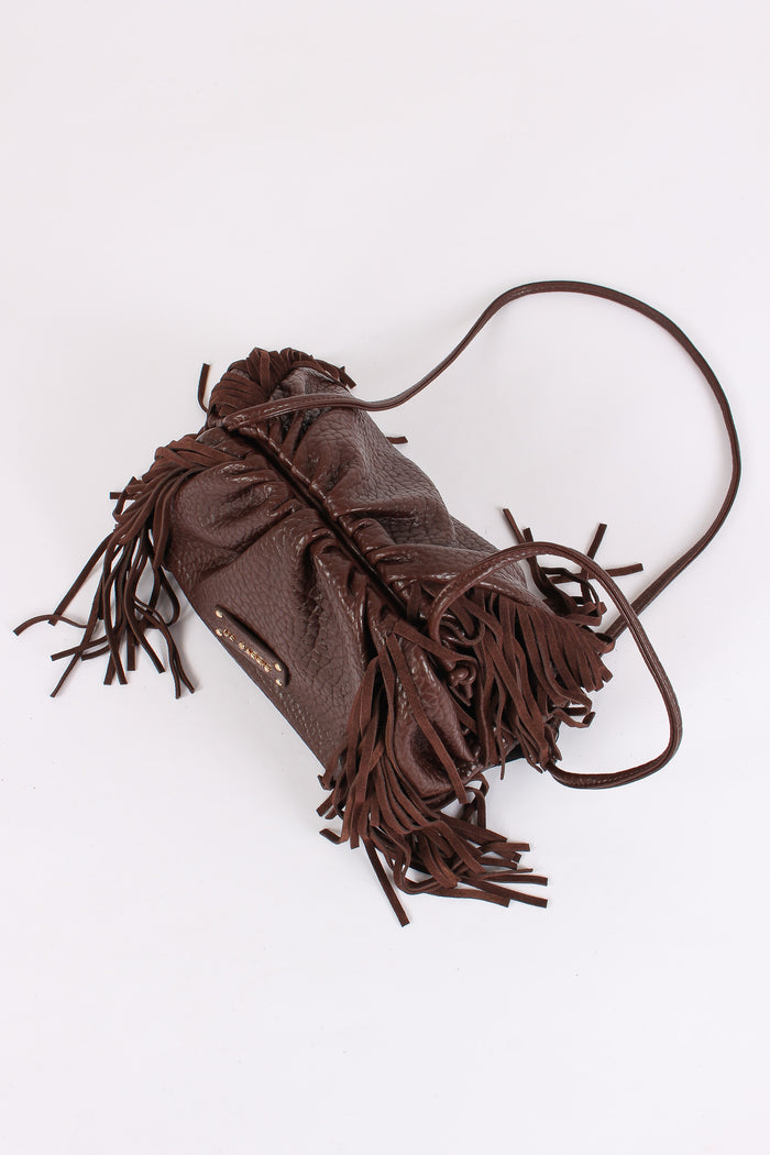 Borsa Souffle Frange Dark Brown-5