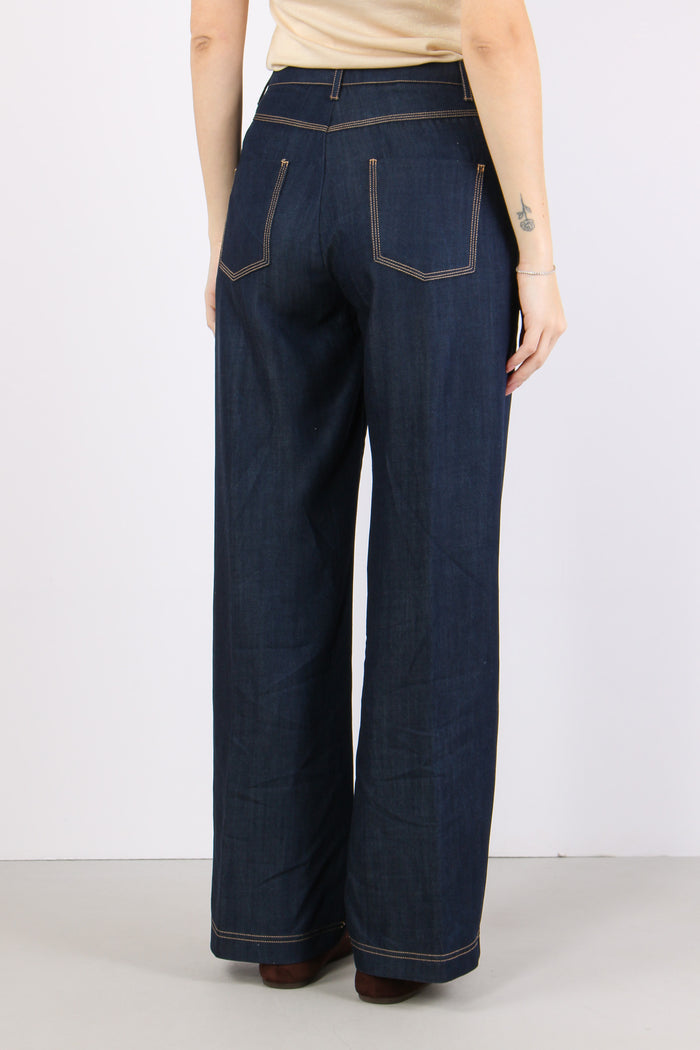Pantalone Chambry Impunture Co Blu Denim-4