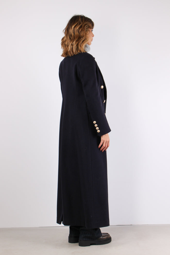 Teres Cappotto Doppiopetto Total Blu-8