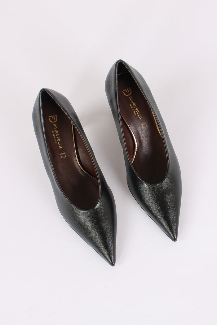Decollete Tacco Banana Nero-5