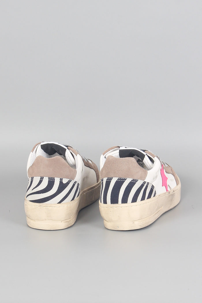 Sneaker New Star Zebra Bianco/fuxia-3
