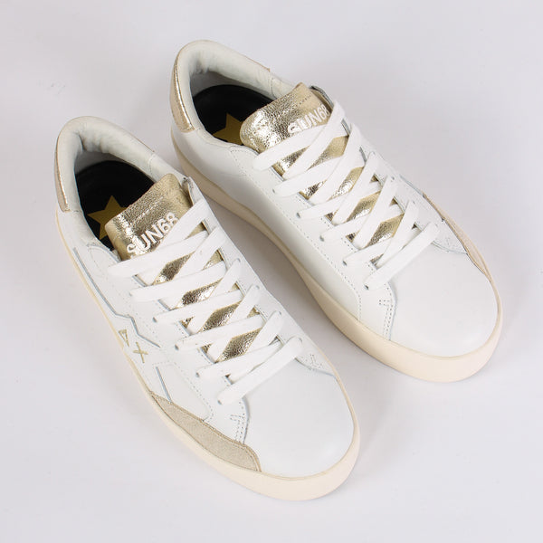 Sneaker Katy Leather Bianco/oro-2