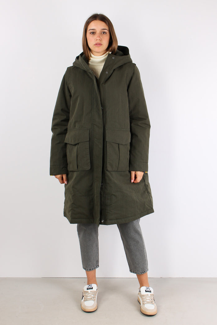 Parka Interno Pelliccia Green Blackish-5