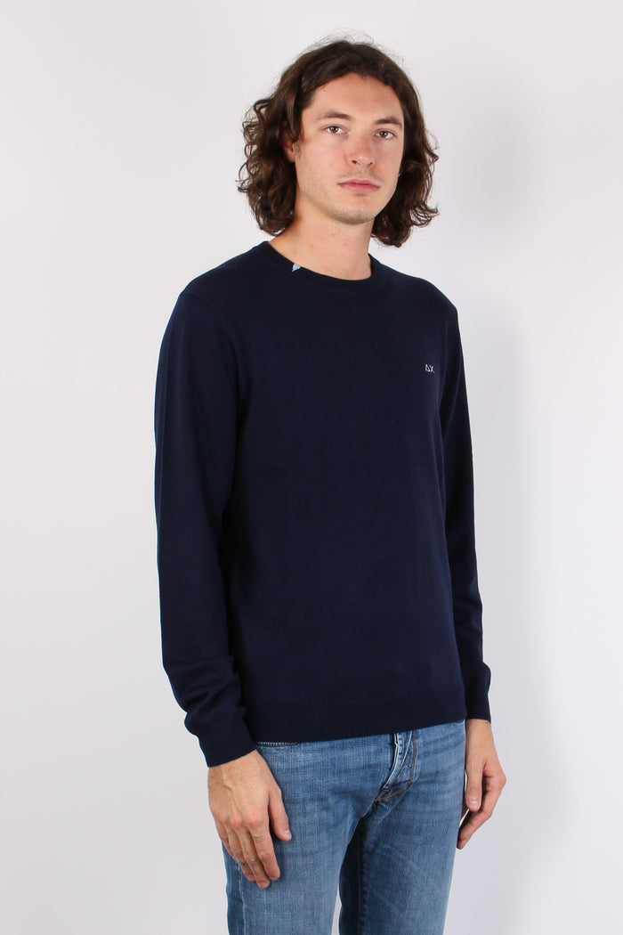 Girocollo Basico Navy Blue-5