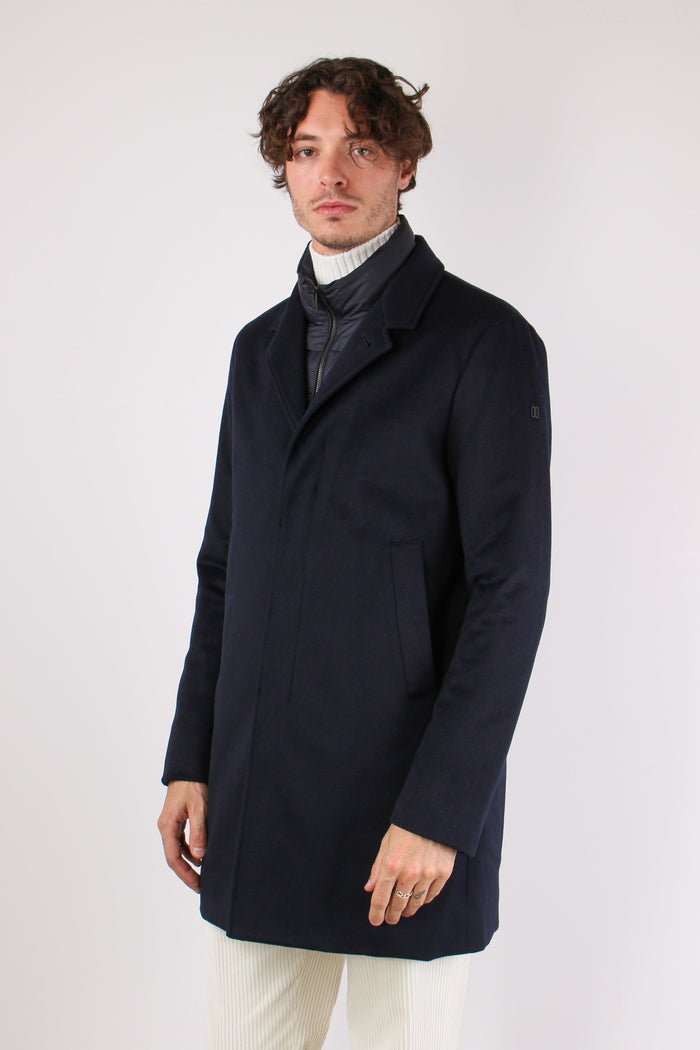 Cappotto Interno Piuma Blu Prussia-5