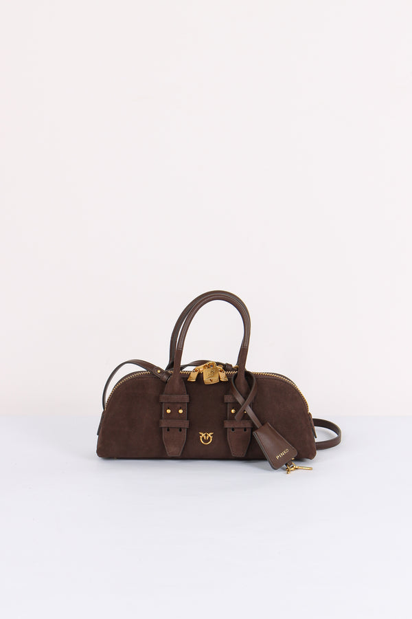 Bowling Bag Suede Marrone/castano