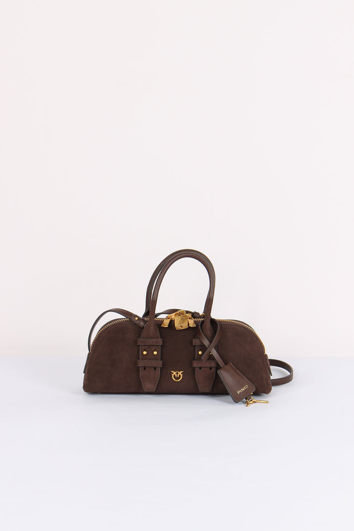 Bowling Bag Suede Marrone/castano