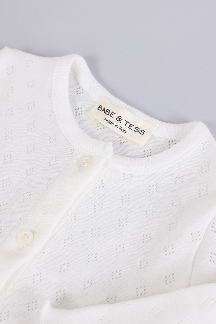 Golfino Traforato Bianco-5