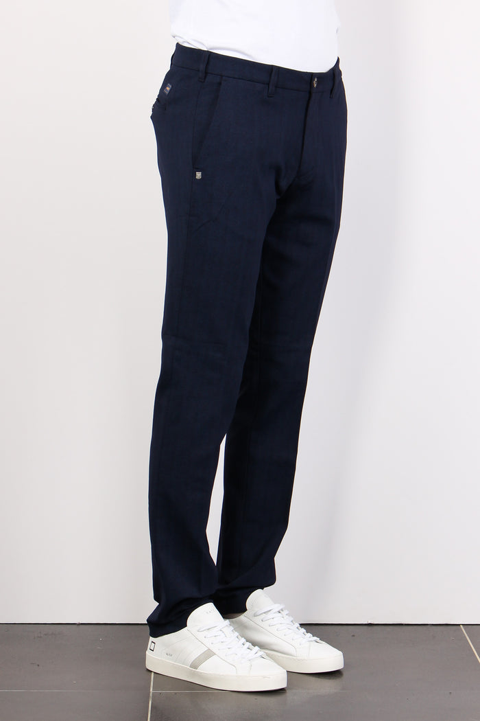 Pantalone Chino Punto Milano Blu Navy-5