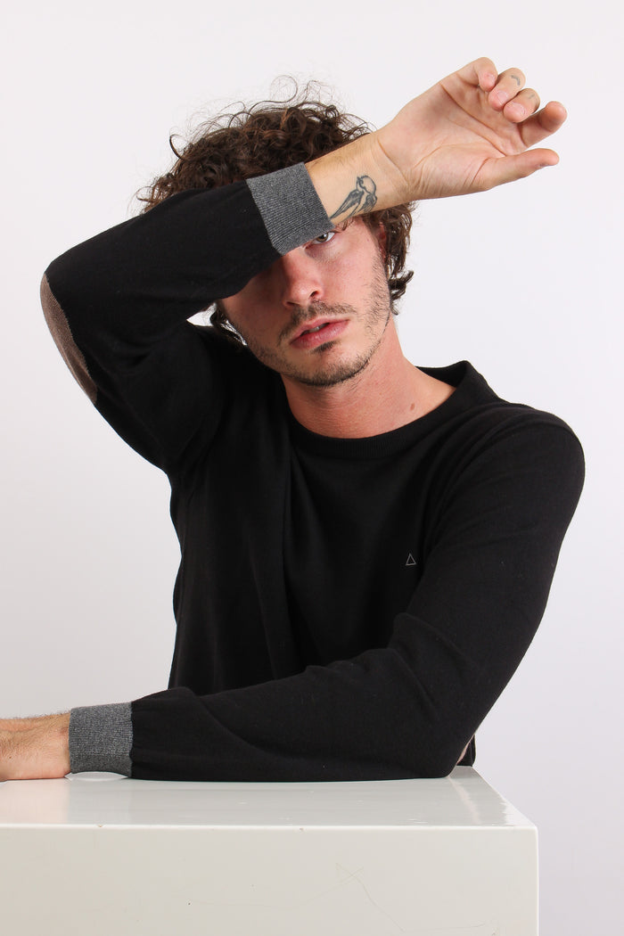 Maglia Profilo Toppa Nero-3